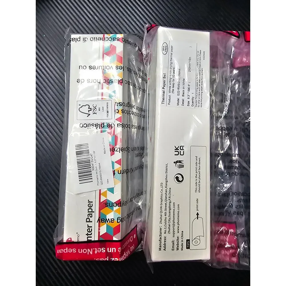 2x -Phomemo A4 Thermal Paper, M08F-Letter M832 M833 M835 M836 Size 8.27